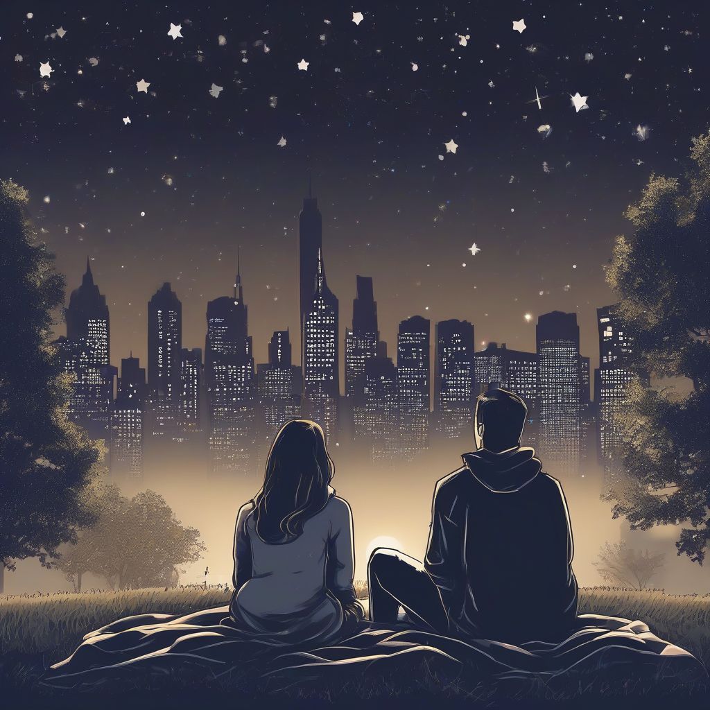 Stargazing in a City Park