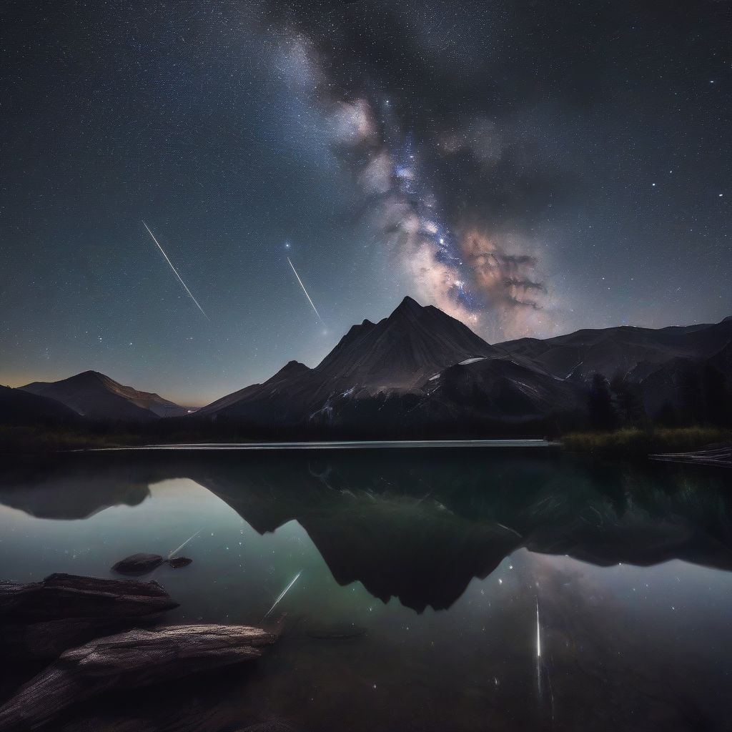 Milky Way Over Mountain Lake