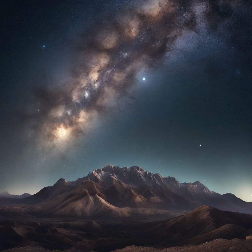 Milky Way over Mountain Range