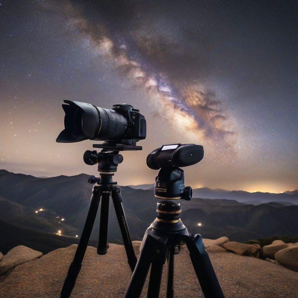 Milky Way Over Mountains